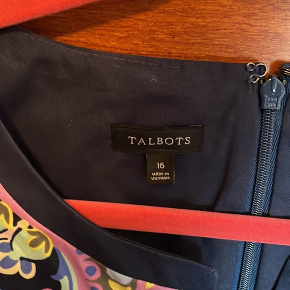 Talbots Size 16 Multicolor Floral Paisley Sheath Dress - Picture 2 of 2